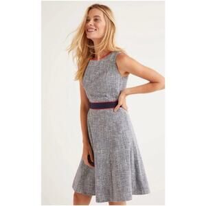 Anthropologie Boden Preppy Summer Tweed Dress Size 8 Career Old Money Americana